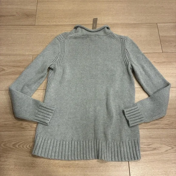 NWT J. Crew Women’s 1988 Rollneck Sweater Gray Fisherman Knit Size S - Picture 4 of 6